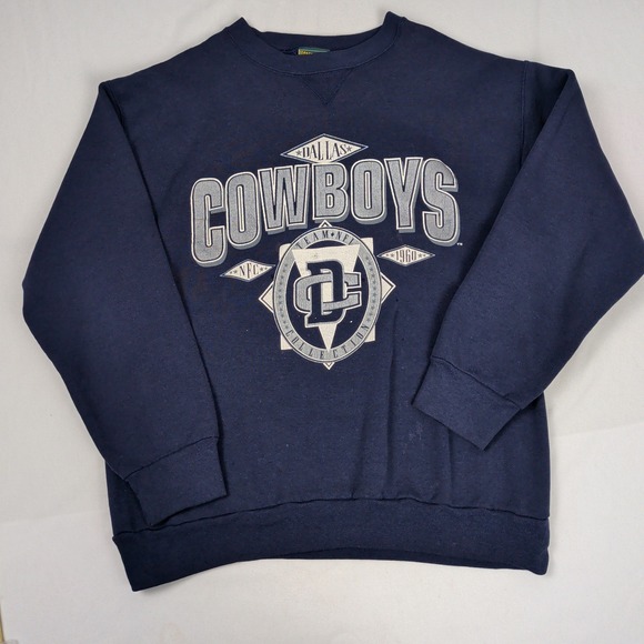 Home Team Advantage Other - Vintage Dallas Cowboys Sweatshirt Navy Blue NFL Blokecore Blockette XL USA Made